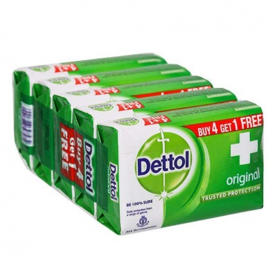 Dettol Original Germs Protection Soap  buy 4 get 1 free (4 x 125 g)