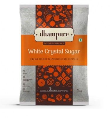 Dhampur Sugar 1 kg packet white crystal chini buy in best market rate